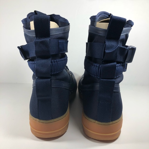 Nike SF AF-1 Midnight Navy & Gum Bottoms Sneakers - Picture 4 of 7